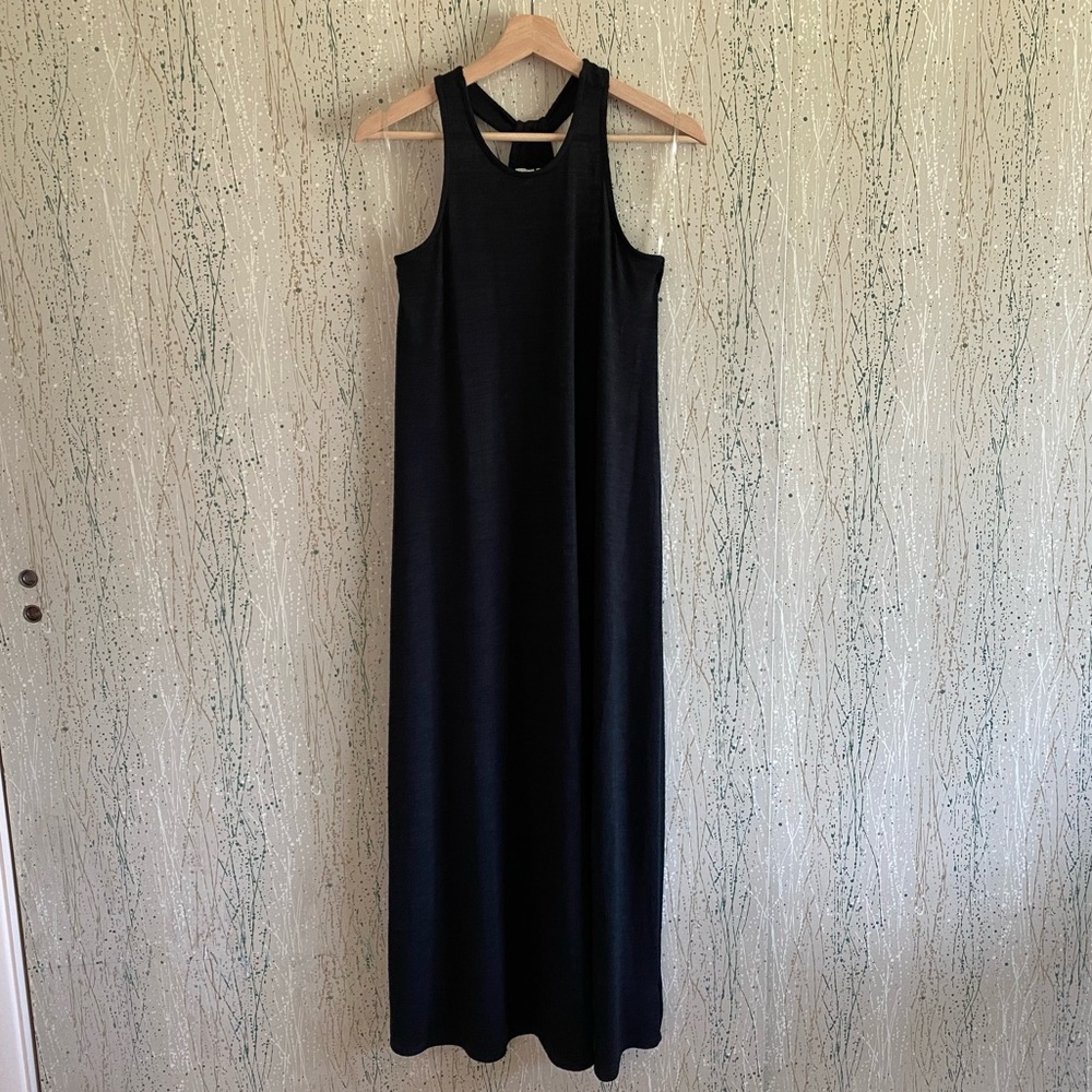 GAP softspun knit Racerback maxi dress black size XS - Picture 2 of 6
